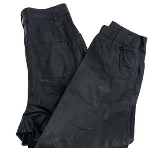 2/$30 ZARA Faux Leather Pants Size 0 Size 27 Waist Joggers Black High Rise High